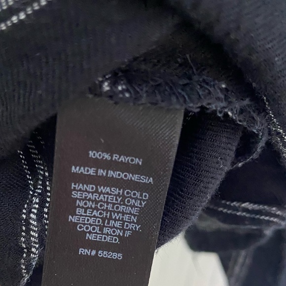 Express black lightweight button down with white stripes XS - Picture 4 of 4